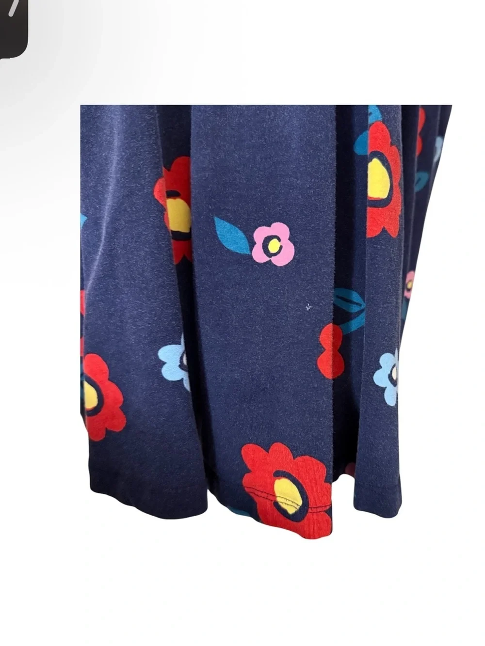 4/$25 Hanna Andersson Flower Twirl Dress Girls Size 6-7 Navy Red Pockets READ